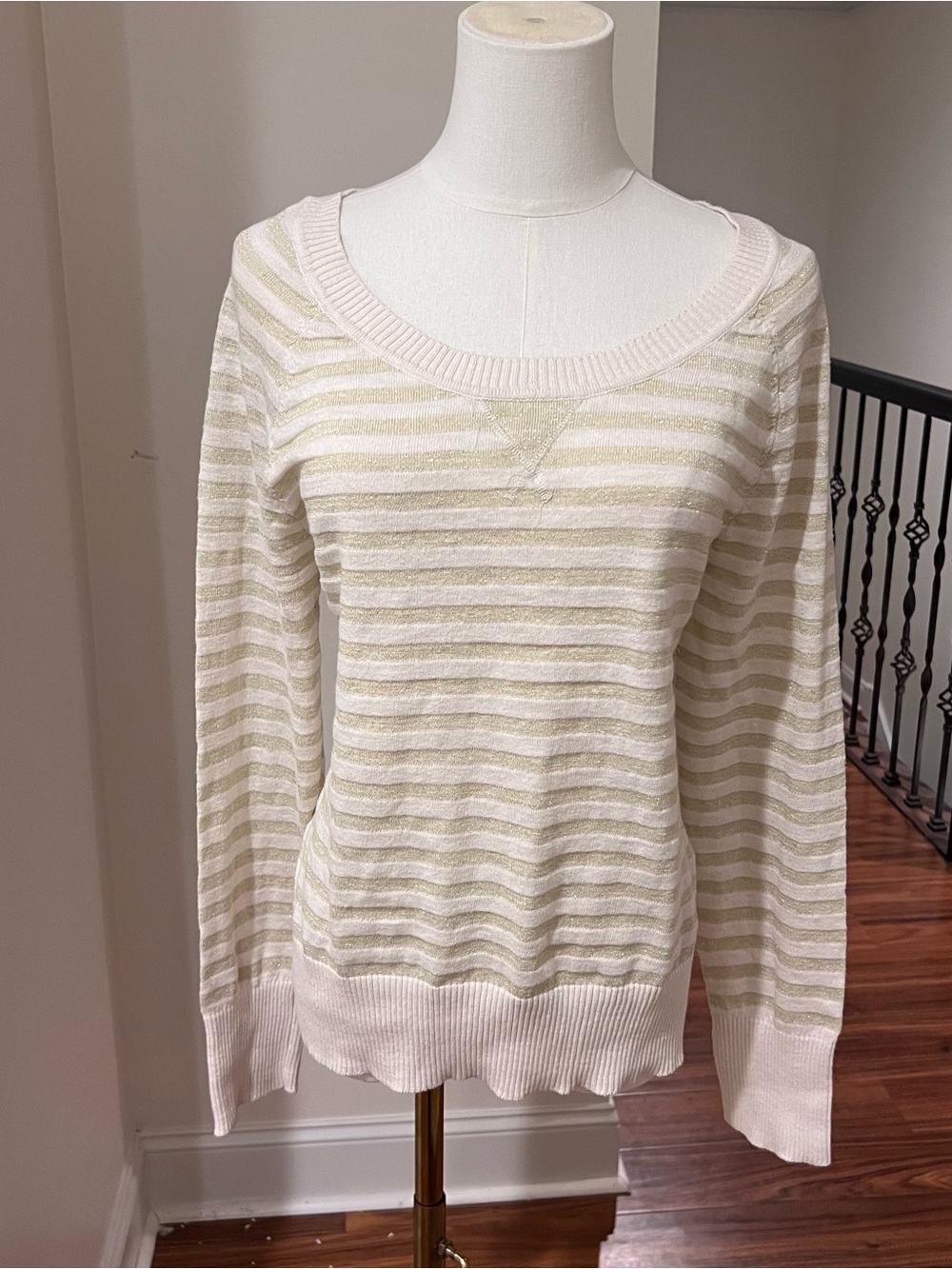 Vertical Striped Sweater Top